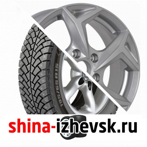 Колесо в сборе BF Goodrich G Force Stud 205/55 R16 Q 94 + RST R066 6.5xR16 5×112 ET46 DIA57.1 Серый с алмазной проточкой в Ижевске